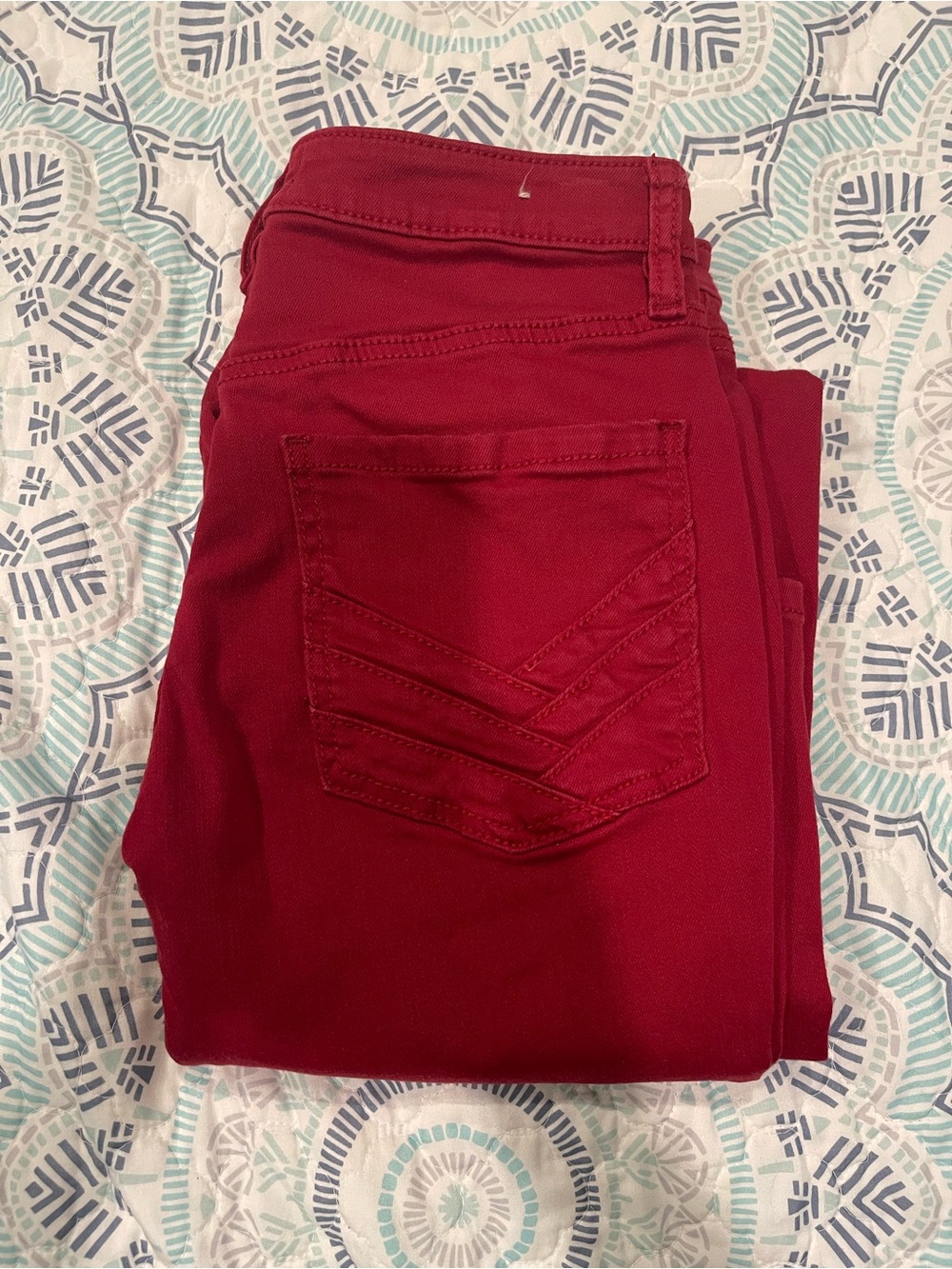 Shyanne Women's High-Rise Stretch Jeans in Deep Red